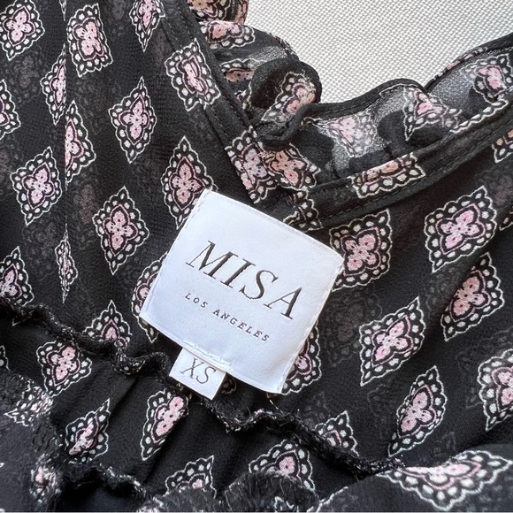 MISA Los Angeles Desi High Low Ruffle Maxi Dress - Picture 7 of 8